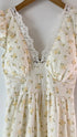 Vintage V Neck Design Midi Dress